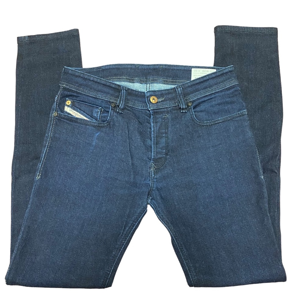 EUC Men's Diesel Sleenker Jeans 0607A Stretch Slim Skinny W29 L30 Dark Blue Wash